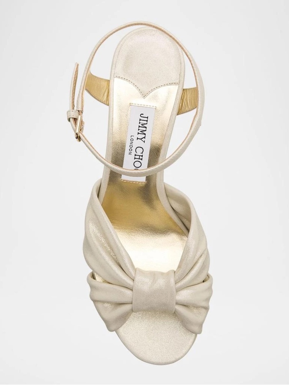 Like new Jimmy Choo Women’s Heloise 80 Shimmer Suede Platform Sandals $1,050 - Picture 3 of 16